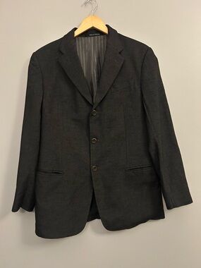 Armani Collezioni Dark Charcoal Three-Button Sport Coat Size 40R